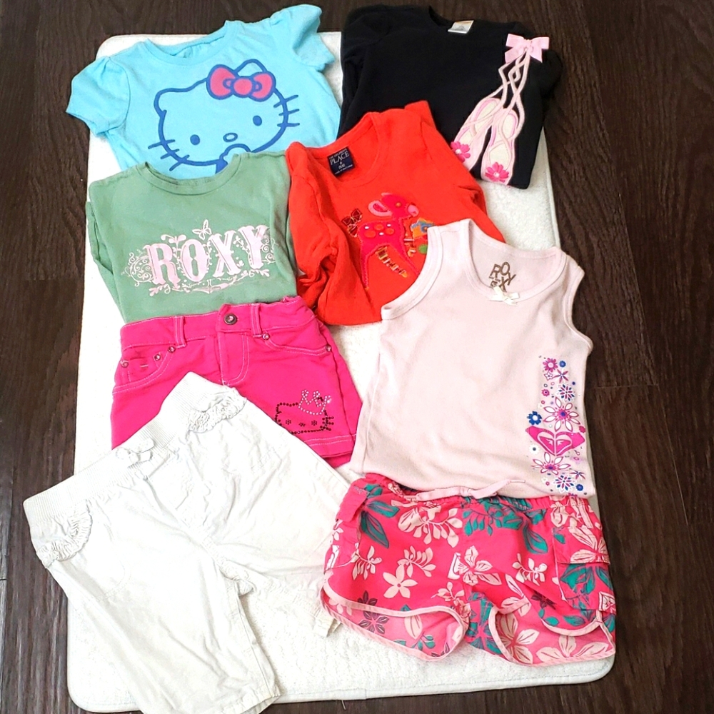 Bundle of girls 4T - 6 Hello Kitty, Roxy, Gymboree